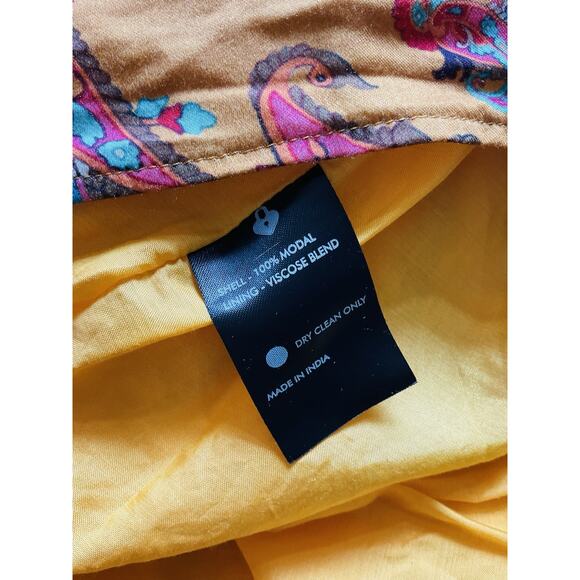 Emily Lovelock by Anthropologie Fiona Midi Dress in Gold Size Small - Picture 6 of 7